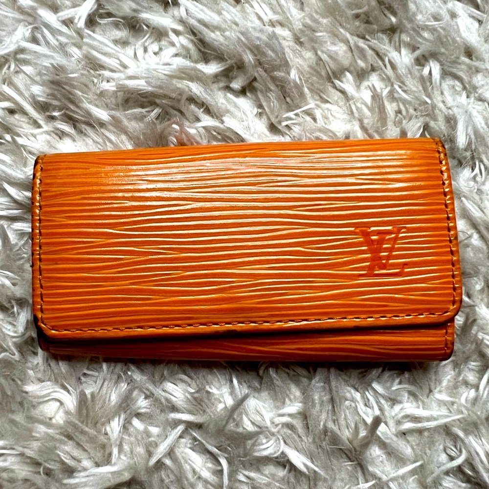 LOUIS VUITTON Multicles 4 key holder case Epi Orange